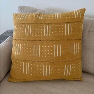 22” square mud cloth pillow